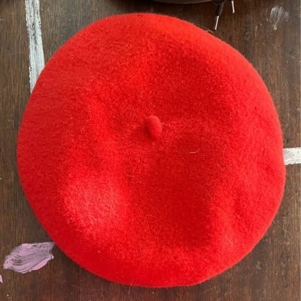 Red Wool Beret